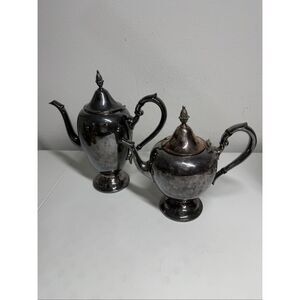 Vintage GORHAM  Silver Plated Tea/Coffee Serving Set Pots  YC472 + YC471 * Notes